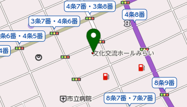 深川市文化交流ホールみらいの地図画像