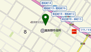 富良野文化会館の地図画像