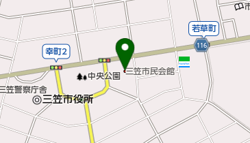 三笠市民会館の地図画像