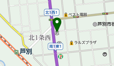 北海道銀行芦別支店の地図画像
