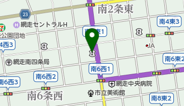 網走信用金庫本店の地図画像