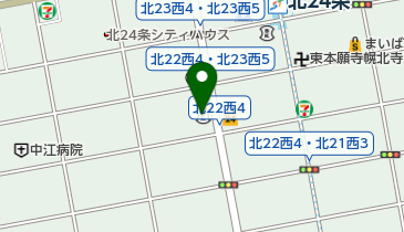 遠軽信用金庫札幌支店の地図画像