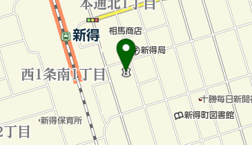 帯広信用金庫新得支店の地図画像