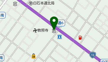 空知信用金庫白石支店の地図画像