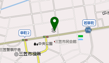 空知信用金庫三笠支店の地図画像