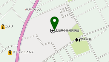 北海道中央労災病院の地図画像