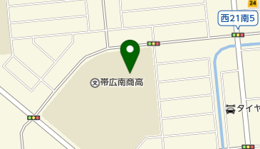 帯広市立帯広南商業高校の地図画像