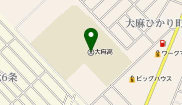 北海道大麻高校の地図画像