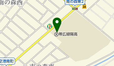 北海道帯広緑陽高校の地図画像