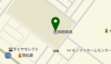 北海道釧路商業高校の地図画像