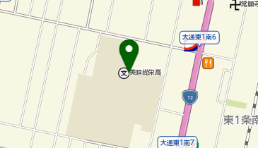 北海道美唄尚栄高校の地図画像