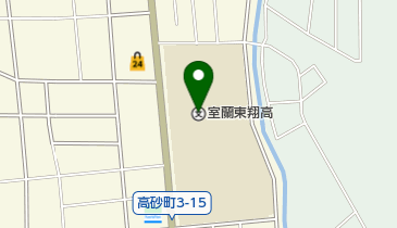 北海道室蘭東翔高校の地図画像