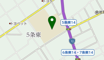 岩見沢市立東光中学校の地図画像