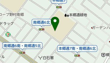 札幌市立白石中学校の地図画像
