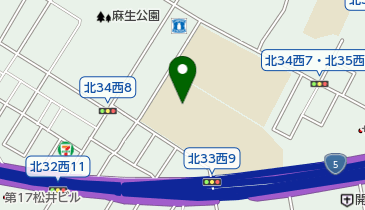 札幌市立北陽中学校の地図画像