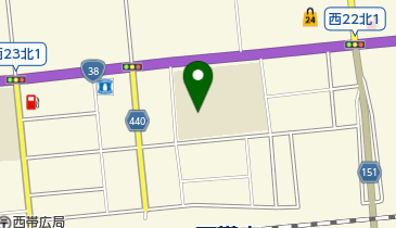 帯広市立西小学校の地図画像