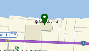 余市町立大川小学校の地図画像