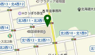 札幌市立中央幼稚園の地図画像