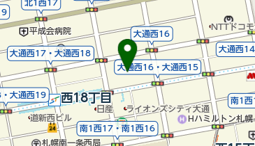 幼稚園型認定こども園大通幼稚園の地図画像