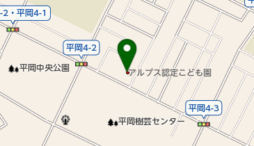 アルプス認定こども園の地図画像