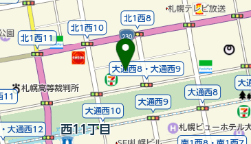 専門学校札幌デザイナー学院の地図画像