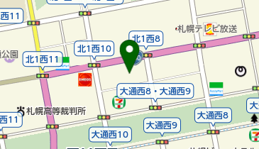 専門学校札幌ビジュアルアーツの地図画像