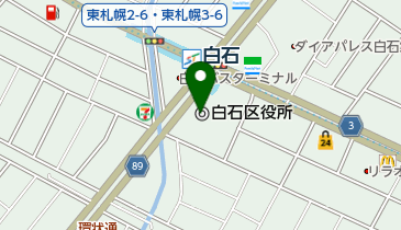 札幌市白石区保育・子育て支援センターの地図画像