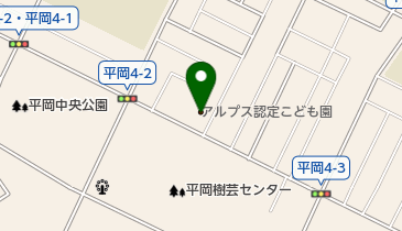 アルプス認定こども園の地図画像