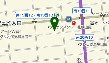 アートチャイルドケア札幌山鼻の地図画像