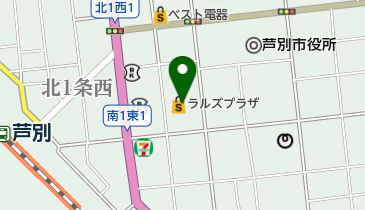 ラルズマート芦別店の地図画像
