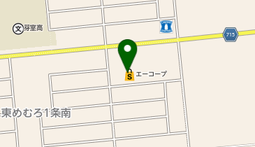 エーコープめむろ店の地図画像