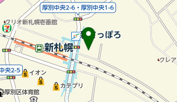 ホクノースーパー新札幌店の地図画像