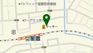 ラッキー星置駅前店の地図画像