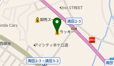 ラッキー清田店の地図画像