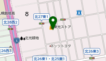 東光ストア北栄店の地図画像