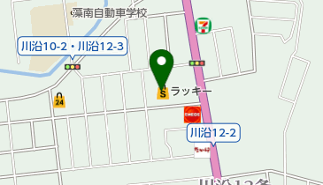 ラッキー川沿店の地図画像