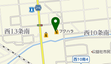 フクハラ西12条店の地図画像