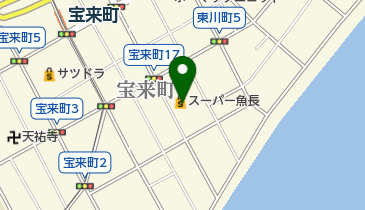 スーパー魚長宝来店の地図画像