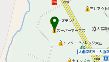 スーパーアークス大曲店の地図画像