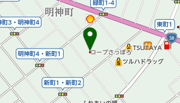 コープさっぽろ滝川店の地図画像