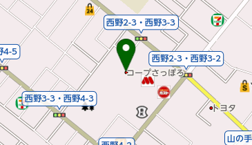 コープさっぽろにしの店の地図画像