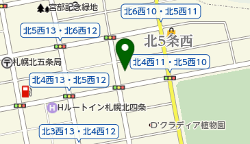 コープさっぽろ植物園店の地図画像