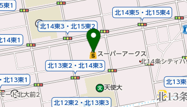 スーパーアークス光星店の地図画像