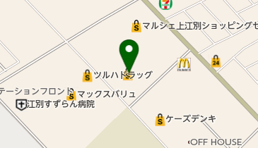 DCM上江別店の地図画像