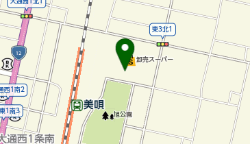 ドラッグセイムス美唄駅東店の地図画像