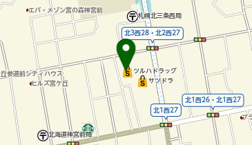 ツルハドラッグ北円山店の地図画像