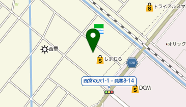 ベビー・子供用品バースデイ西宮の沢店の地図画像