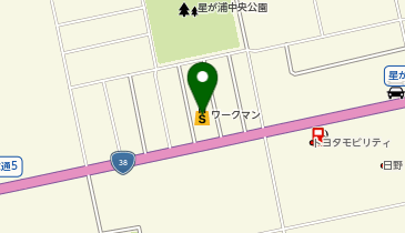 ワークマンプラス釧路星が浦店の地図画像