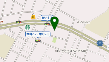 二木ゴルフ札幌東店の地図画像