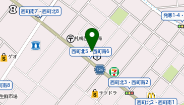 つるやゴルフ札幌西町店の地図画像